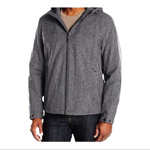 Tommy Hilfiger mens Soft Shell Sherpa Lined Performance Grey XL EUC - Picture 5 of 13